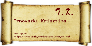 Trnovszky Krisztina névjegykártya